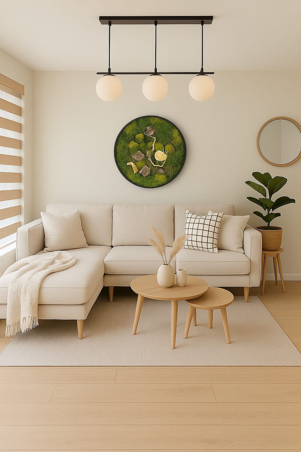 Sapphire Spore Preserved Moss Wall Art | Nityavan